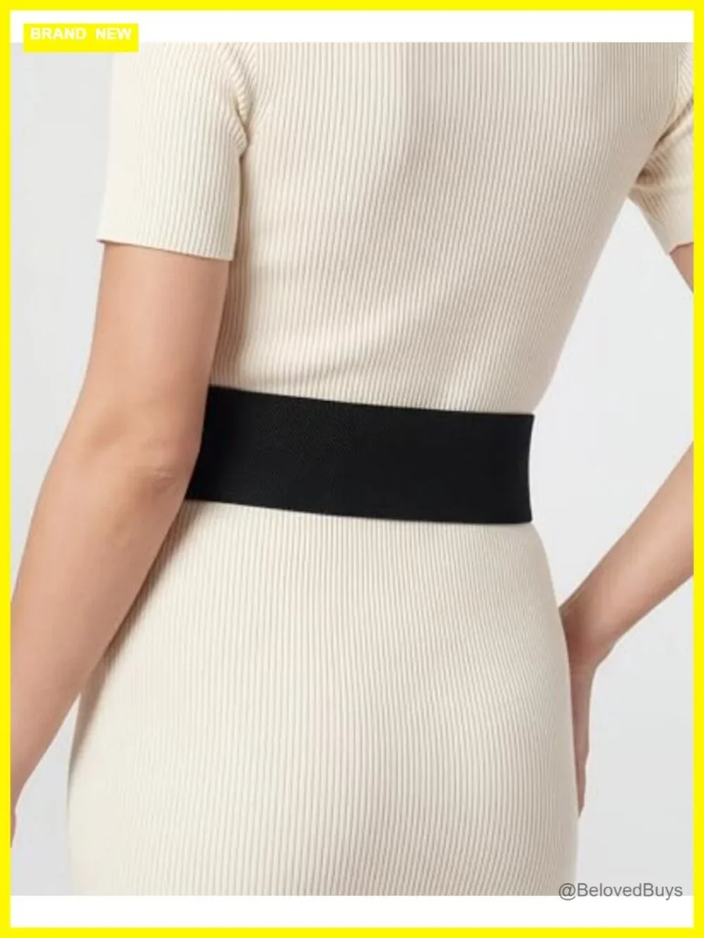 Faux Leather Buckle Waist Belt Adjustable Stretch